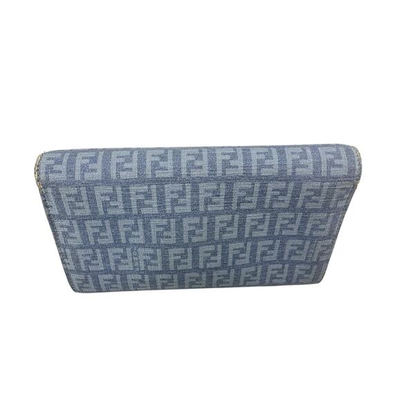 Fendi Zucca FF Jacquard in Shades of Blue Long Wallet (Denim) - Picture 5 of 16